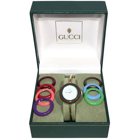 gucci bezel replacement|gucci interchangeable bezel bangle watch.